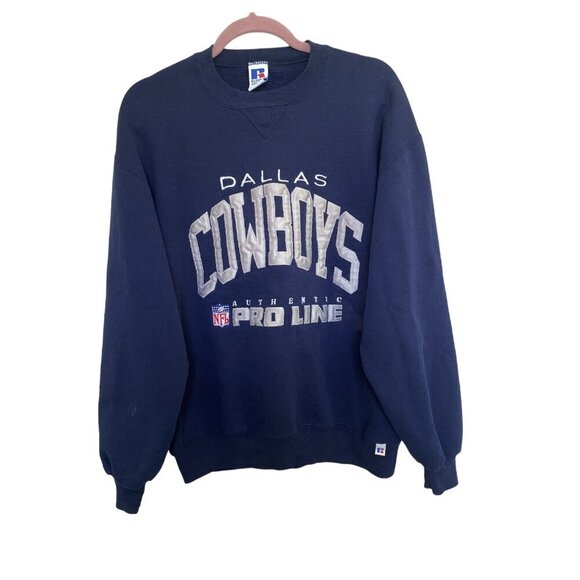Vintage 90s Dallas Cowboys Pro Line NFL Sweatshirt Russell Athletics - Picture 1 of 7